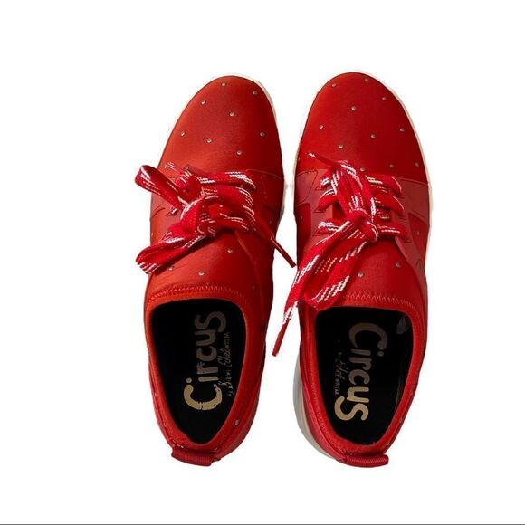 Circus by Sam Edelman. Red Canvas Low Top Lace Ups w/ Stud Details. So Fun!! - Picture 5 of 8